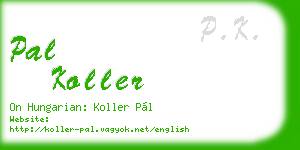 pal koller business card