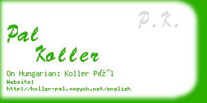 pal koller business card